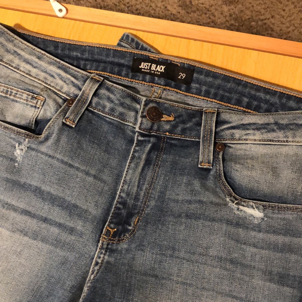 Straight Leg Just Black Jeans View 4